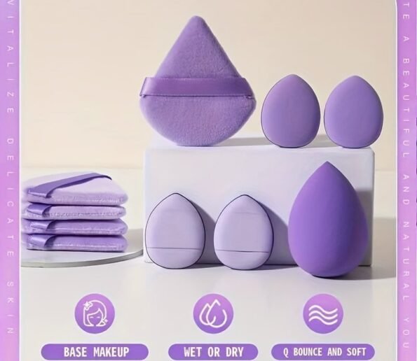 12pcs Set Makeup Sponges and Puffs Soft Beauty Blender Sponge Finger Puff Triangular Makeup Puff Daily 4 1 595x516